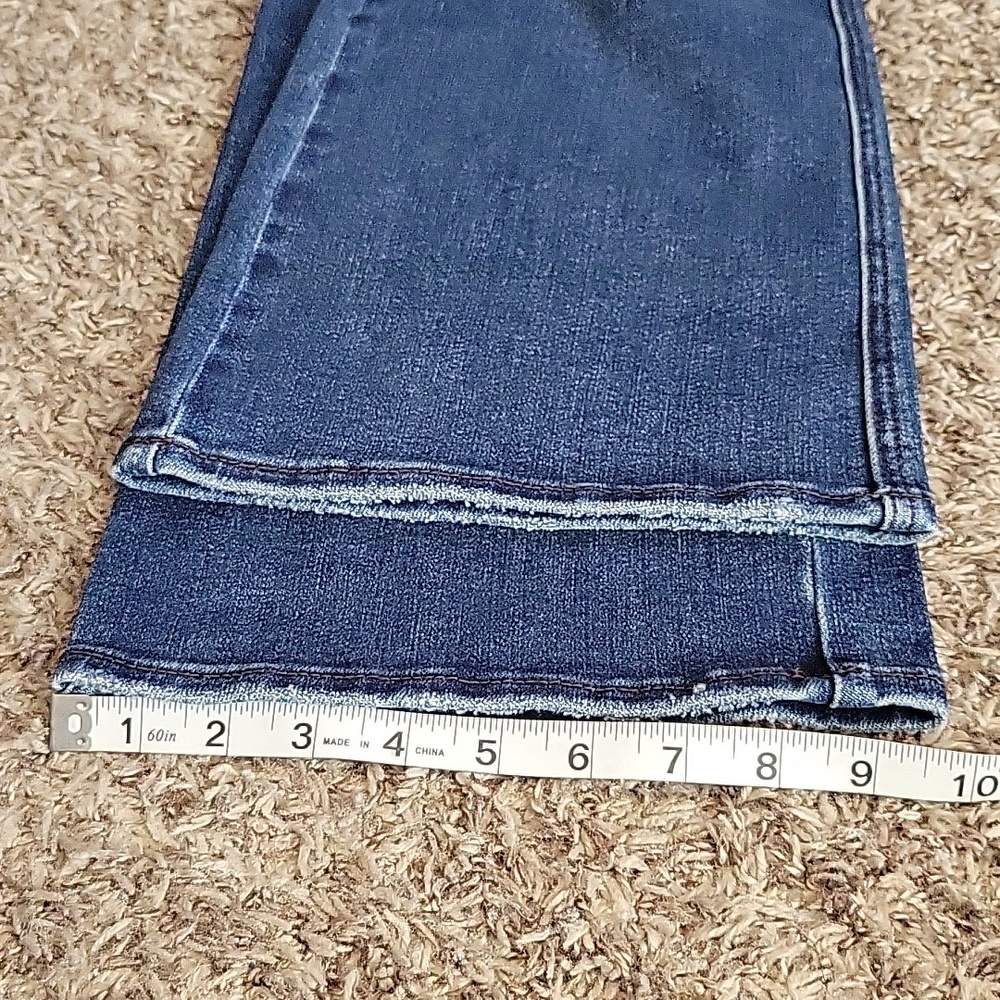 Judy Blue Jeans Whiskered Boot Cut Daisy Short Inseam 15 / 32 Dark Blue New - Picture 12 of 14